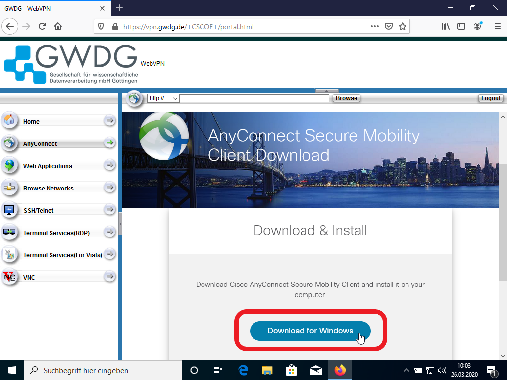 Cisco Anyconnect Windows Gwdg Docs