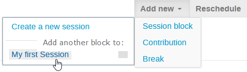  add another block to my first session